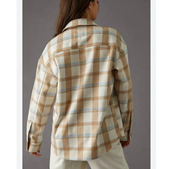 Anthropologie Avec Les Fillies Boxy Plaid Shacket XL - Picture 3 of 10
